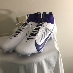 Nike Vapor Edge Pro 360 2 TB White Purple Football Cleats Men's Size 16